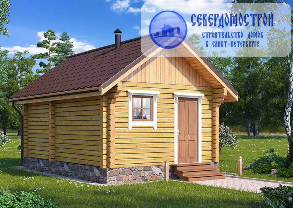 Проект бани из бруса 4 на 6 СББ-160