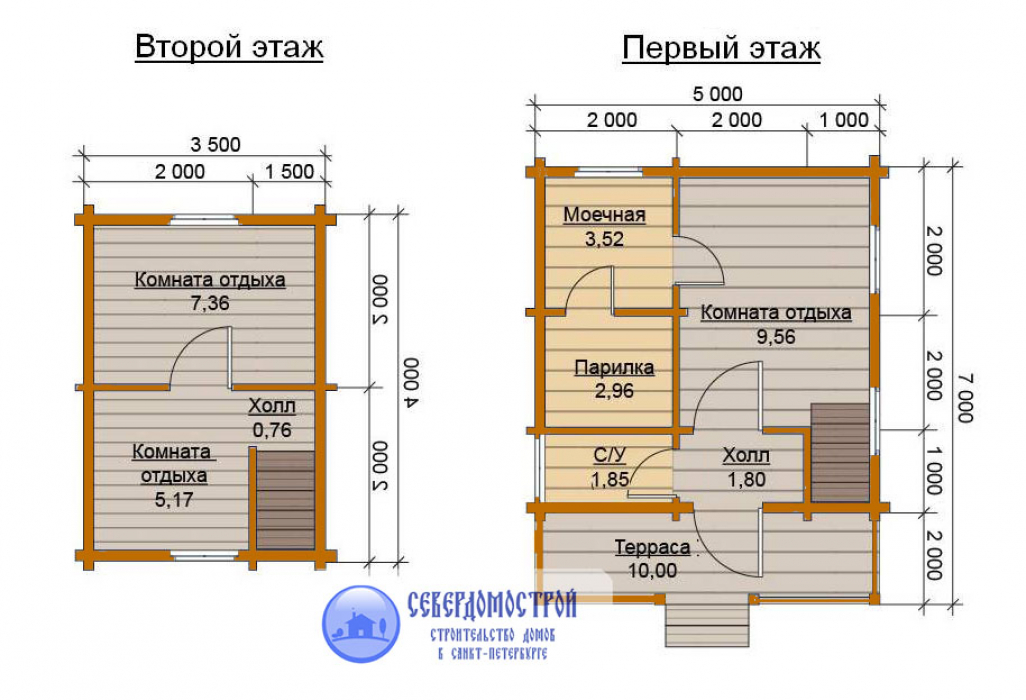 Проект бани из бруса 6 на 7 СББ-311