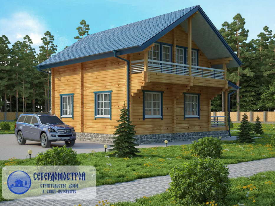 Проект дом из бруса 10 на 10 СДБ-313